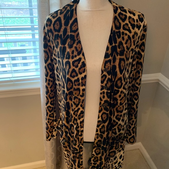 Tops - Leopard Print Cardigan